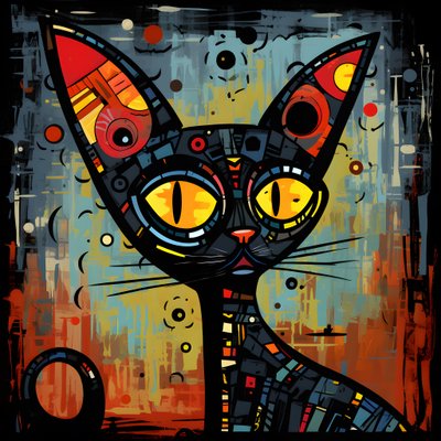 Karikatür Kaprisli Sfenks Kedi 1 by Kurt Heppke