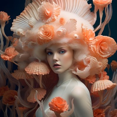 Güzel su altı Actinia Deniz Anemonları Çiçek Tanrıçası 3#39;ün yakın bir portresi by Kurt Heppke