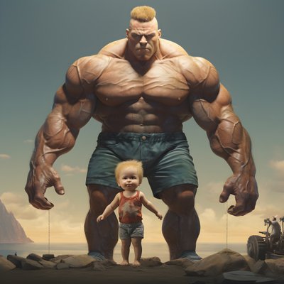 Korkutucu ve kötü halter steroid ucube buff bebeğim ile büyük kaslı adam 1 by Kurt Heppke
