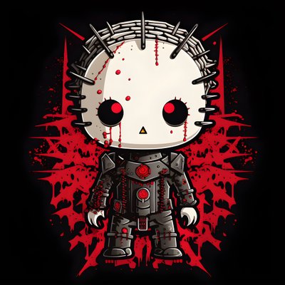 Hello Kitty as Pinhead Gömlek Tasarımı 2 by Kurt Heppke