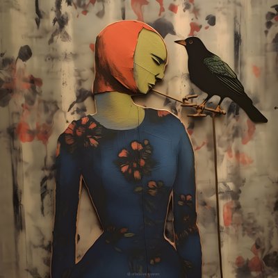 Ahşap bebek ve kuş 3 by Kurt Heppke