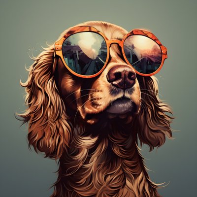 Köpek, çizgi film, güneş gözlüğü 4 by Kurt Heppke