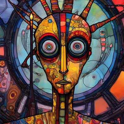 Karnaval Cajun bataklığı mutant bilim kurgu droidi, Tim Burton ve Beksinski tarafından sanatsal bir şekilde tasarlandı 4 by Kurt Heppke