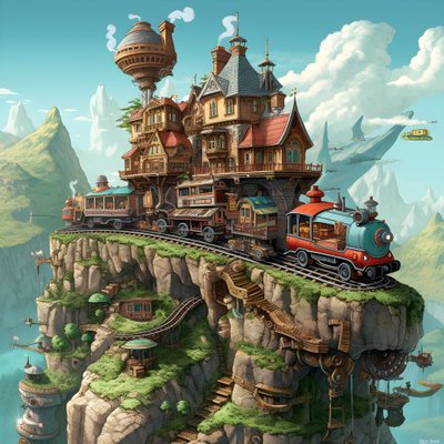 3 vagonlu mini tren ve 1900 lokomotif, 6 çocuk trende oynuyor. 4 by Kurt Heppke