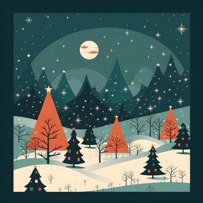 60#39;ların tarzı 4#39;ten Noel kartpostalı by Kurt Heppke