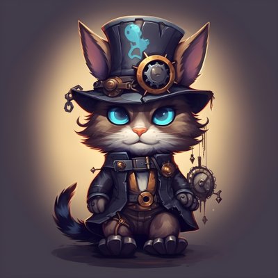 antropomorfik sevimli kedi 1 by Kurt Heppke
