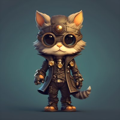 antropomorfik sevimli kedi 2 by Kurt Heppke