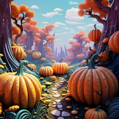 3D 2#39;de renkli kabaklar by Kurt Heppke