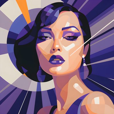 güzel bir kadını önden gösteren bir illüstrasyon 3 by Kurt Heppke