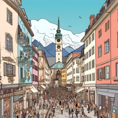 Innsbruck, çizgi film 2 by Kurt Heppke