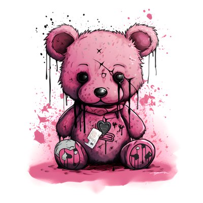 alnında kahverengi bir dövme olan pembe üniseks oyuncak ayı 2 by Kurt Heppke