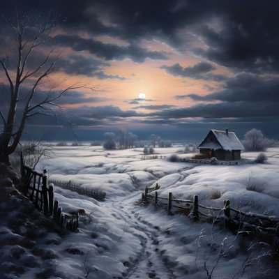 karlı manzara. Bir medya çiftliği 1 by Kurt Heppke