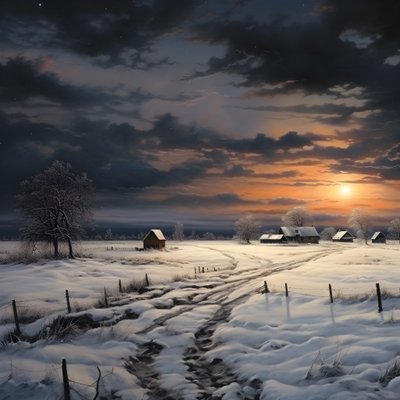 karlı manzara. Bir medya çiftliği 2 by Kurt Heppke