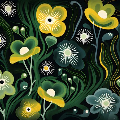 çağdaş soyut şekiller Marimekko 1 by Kurt Heppke
