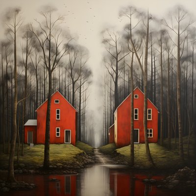 ormanda iki kırmızı ev 4 by Kurt Heppke