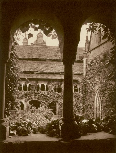 Hildesheim, katedral, manastır; Hildesheim, Katedral Manastırı (s/b fotoğraf) by Kurt Hielscher