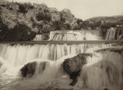 Yugoslavya: Krka Şelalesi (s/b fotoğraf) by Kurt Hielscher