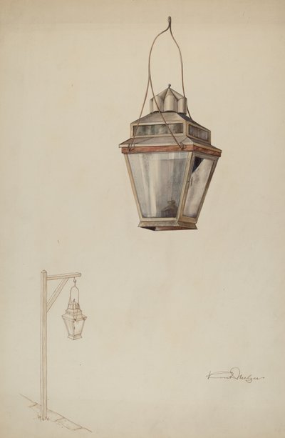 Sperm Yağlı Sokak Lambası, c. 1937. by Kurt Melzer