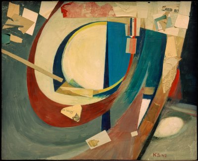 Resim soyut Skoyen II by Kurt Schwitters
