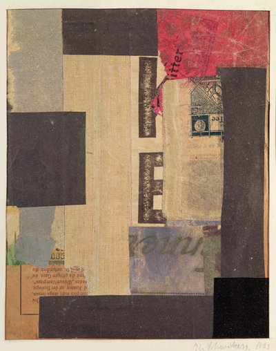 Kolaj, 1923 by Kurt Schwitters