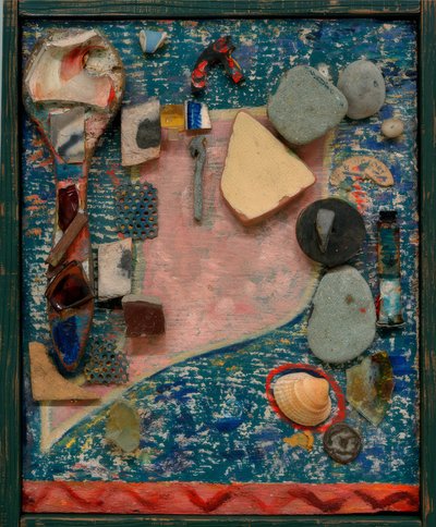 Birçok parçalı küçük Merz resmi by Kurt Schwitters