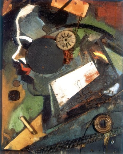 Merzbild 1A (Doktor) by Kurt Schwitters