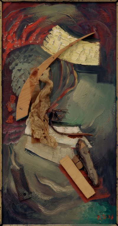 yosunlu Merzbild by Kurt Schwitters