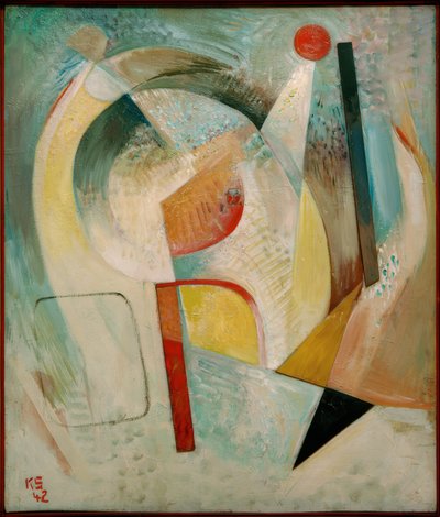 kırmızı daire by Kurt Schwitters