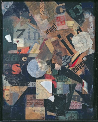 Zafer (gazete üzerine yağ ve kolaj) by Kurt Schwitters