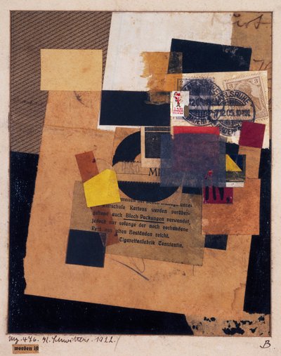 "Worden is" 1922 (kolaj) by Kurt Schwitters