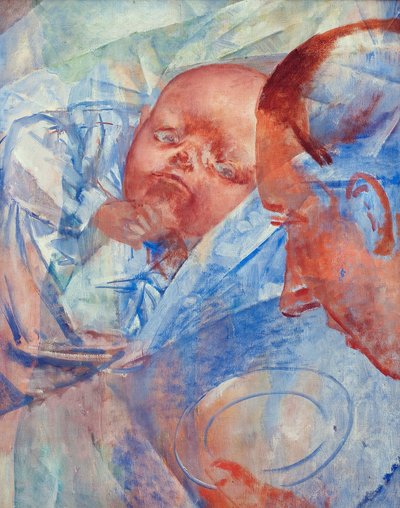 Anne ve Çocuk - Petrov-Vodkin (Petrov Vodkin), Kuzma Sergeyevich (1878-1939) - 1922 - Tuval üzerine yağlı boya - 64,2x50,3 - Özel Koleksiyon by Kuzma Sergeevich Petrov Vodkin