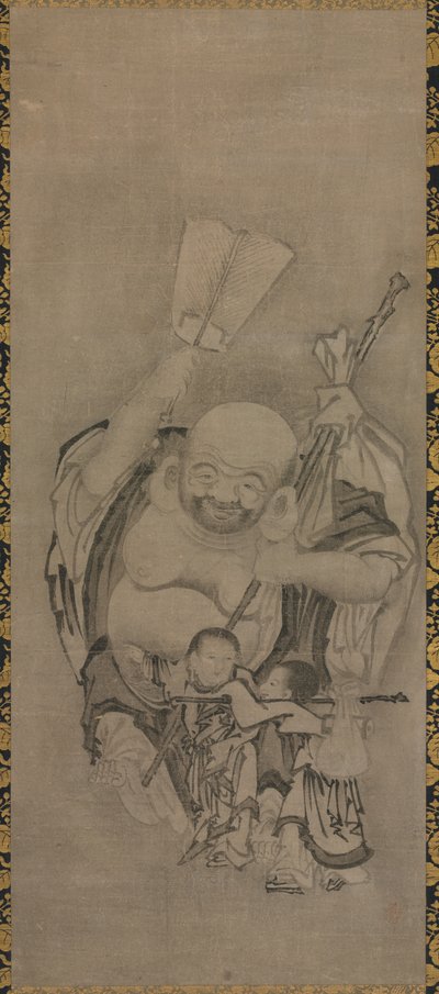 Taoist Ölümsüzler ile Hotei: Hotei by Kyūseki Tomonobu