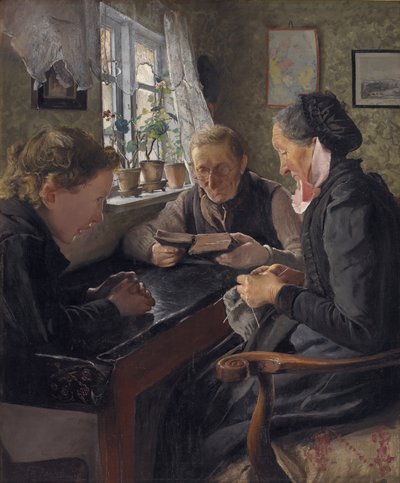 Bir Pazar Günü Dedesini Ziyaret Eden Bir Çocuk by Laurits Andersen Ring