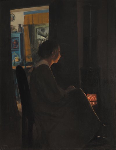 alacakaranlık Sanatçının Karısı by Laurits Andersen Ring
