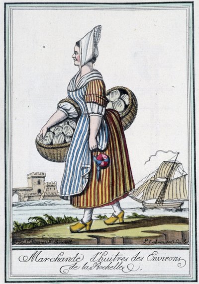 La Rochelle (Charente Maritime) civarındaki istiridye tüccarı - J. Grasset St Sauveur, Deron, Paris