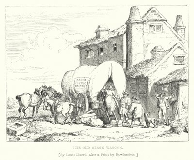 Eski Sahne Vagonu (gravür) by L. Huard