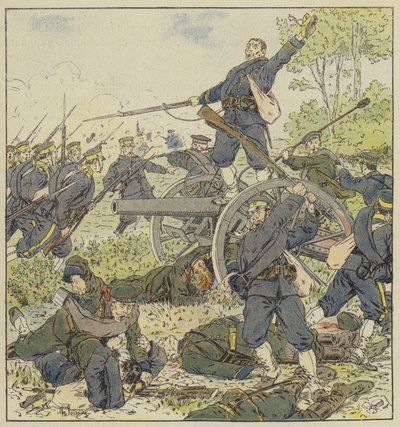 Japon piyadeleri Rus bataryasını süngüden çıkardı by L. Malespine