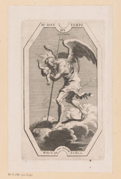 Satürn Au Dieu du Temps Saturne (nesne üzerindeki başlık) Gezegenler (dizi başlığı) by L. Richer