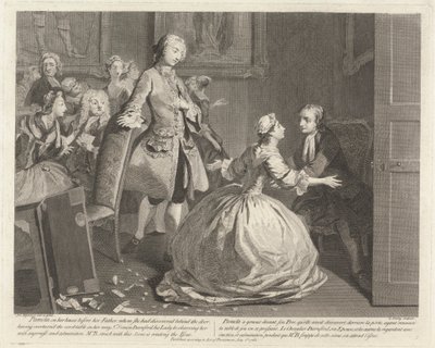 Joseph Highmore tarafından resimlenen Samuel Richardson'ın 'Pamela'nın Hayatı' adlı eserine ait çizimler by L. Truchy
