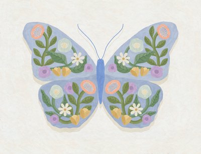 Bahar Çiçekleri Kelebek, 2023 (dijital) by Lady Ann de Borja
