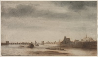 Orléans'ın Loire'dan görünümü by Lambert Doomer
