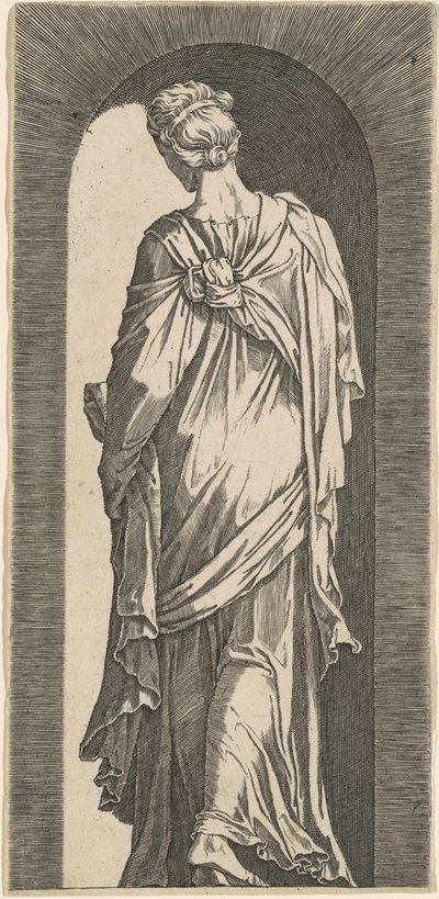 Sibyl Arkadan Görünüyor, Aşağıya Sola Bakıyor by Lambert Suavius