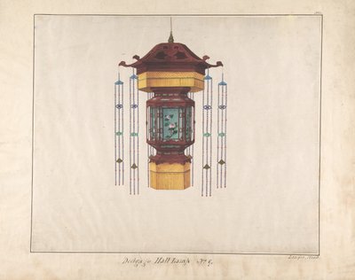Salon Lambası No.9 için Tasarım, ca. 1845. by Lamqua
