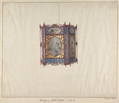 Salon Lambası No.6 için Tasarım, ca. 1845. by Lamqua