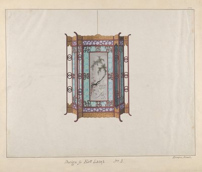 Bir Salon Lambası için Tasarım, ca. 1800-1810. by Lamqua