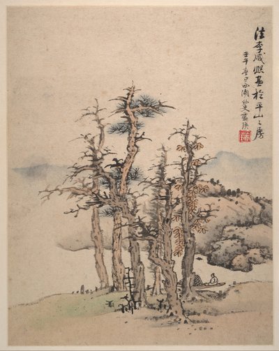 Song ve Yuan ustalarından sonra manzaralar, 1642. by Lan Ying