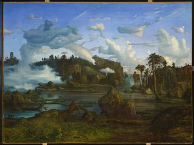 Skogtjern, dağ gölü by Lars Hertervig