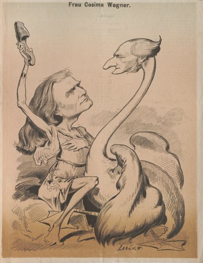Richard Wagner, Swan rolünde ve Cosima Wagner, Die Bombe, 1875