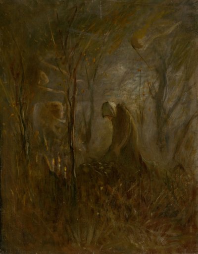 Mezar üzerinde dua, 1895. by Laszlo Mednyanszky