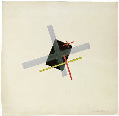 Siyah Merkezli Kolaj, 1922 by Laszlo Moholy Nagy